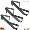 Three black metal stair stringers are arranged diagonally on a white background. Podgląd zdjęcia produktu