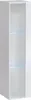 A white, tall, narrow cabinet with glass shelves. Produktbild-Vorschau