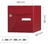 Boîte aux lettres normalisée - 2 portes extérieur - Voir les images du produit 3