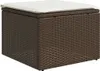 vidaXL 11-tlg. Garten-Sofagarnitur mit Kissen Braun Poly Produktbild-Vorschau 6