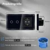 TAWOIA Touch Lichtschalter, EU Standard, 1 Fach Steckdose, Produktbild-Vorschau 2
