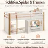 Hochbett 90 x 200 cm Kinderbett mit Leiter, flexible Produktbild-Vorschau 16
