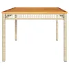 The Living Store Gartentisch Beige 180x90x75 cm Poly Rattan Produktbild-Vorschau 6