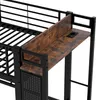 Sweiko lit mezzanine, 90 x 200cm, cadre en fer , Avec barre Voir les images du produit 18