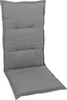 A gray chair cushion is shown against a white background. Produktbild-Vorschau
