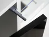 A close-up view of a push-to-open mechanism on a cabinet door. Produktbild-Vorschau