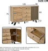 Sweiko 120x38x75cm Wohnzimmer Sideboard,Hohldesign Schrank Produktbild-Vorschau 12
