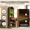 Merax Badezimmerschrank mit LED, Badschrank Hochschrank mit Produktbild-Vorschau 5
