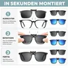 2er Set Clip-on Sonnenbrillen für Brille, 180° Flip Up Produktbild-Vorschau 4