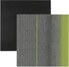 Two carpet tiles are shown, one black and one with a gray and green gradient pattern. Anteprima dell’immagine prodotto