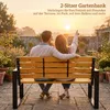 Outsunny Gartenbank 2-Sitzer Wetterfest Holzbank mit Produktbild-Vorschau 4