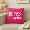 Huuraa Kissen Berlin my love 40x40cm mit Füllung Fuchsia Produktbild-Vorschau 2
