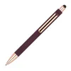 Touchpen-Kugelschreiber aus Metall / gummiert / Farbe: Produktbild-Vorschau 3