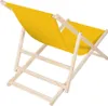 A yellow canvas deck chair with a wooden frame, shown from a slightly elevated side angle against a white background. Produktbild-Vorschau