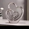 Ceramiczna dekoracja "Podwójne Serce" do wystroju wnętrz Podgląd zdjęcia produktu 3