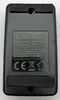 The back of a black electronic dimmer device with text and symbols printed on it. Produktbild-Vorschau