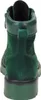 The back view of a green suede boot with a thick green sole. Produktbild-Vorschau