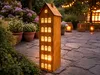 Metall Haus Edelrost Gartendekoration, 101 cm Höhe, 24 cm Produktbild-Vorschau 2