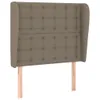 Kopfteil mit Ohren Taupe 93x23x118/128 cm Stoff Produktbild-Vorschau 1