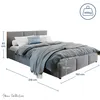 Lit double rembourré 140x200 cm velours gris | avec sommier Voir les images du produit 6