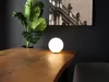 Kleine LED Nachttischlampe Glaskugel Lampenschirm Opalweiß Produktbild-Vorschau 5