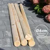 TIMBERMIK Holzpalisaden Ø 6x240 cm 4er-Set Beidseitig Produktbild-Vorschau 2