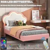 INONEFT Kinderbetten 90x200 mit LED, Polsterbett Jugendbett Produktbild-Vorschau 4