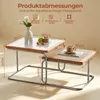 2er Set Couchtisch Beistelltisch 56 x 41 cm & 50 x 34 cm Produktbild-Vorschau 3