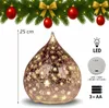 formano LED Deko Tropfen Sterne Rose-Gold 25cm Glasleuchte Produktbild-Vorschau 2