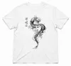 Camiseta para hombre, blanca, talla L, con diseño de dragón Vista previa de la imagen del producto 2