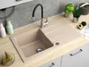 Žulový dřez – kuchyňský dřez – béžový – 76 x 43,5 cm – Náhled obrázku produktu 3