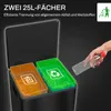 Pojemnik na odpady o pojemności 50 litrów, z dwoma Podgląd zdjęcia produktu 4