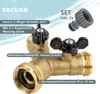 tecuro 2-Wege Y-Verteiler 3/4 Zoll mit 2 Absperrhähnen - Produktbild-Vorschau 3
