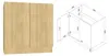 Küche L Form 200x260 cm - Eiche Cremona und Beige Matt - Produktbild-Vorschau 10