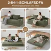 Cord Schlafsofa 2-in-1, Klappsofa mit Getränkehalter und Produktbild-Vorschau 4