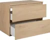 A light brown wooden cabinet with two drawers, one partially open. Náhled obrázku produktu