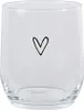 Clayre & Eef Wasserglas Herz 300 ml Transparant Glas Produktbild-Vorschau 1