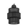 Wandlampe mit Schalter Metall Stoff 33 cm hoch Schwarz E27 Produktbild-Vorschau 5