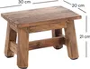 A small wooden stool with dimensions indicated. Produktbild-Vorschau