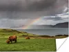MuchoWow® Poster Schottische Highlander - Gras - Wolken Produktbild-Vorschau 1