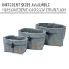 Three grey felt storage baskets of different sizes are displayed on a white background. Produktbild-Vorschau