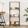 vidaXL Regał dębowy Artisan 50x33x117,5 cm materiał Podgląd zdjęcia produktu 3