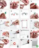 A grid of images showing the step-by-step assembly instructions for a window blind. Produktbild-Vorschau