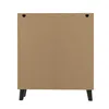 The back of a shoe cabinet with four black legs, presented against a white background. Anteprima dell’immagine prodotto