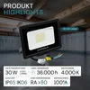 Naświetlacz LED LUXULA, EEK: F, 30W, 3000lm, 4000K, czarny Podgląd zdjęcia produktu 6
