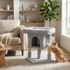 Arbre à gratter Relaxdays, avec cachette, 2 poteaux en Voir les images du produit 2
