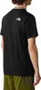 A person wearing a black t-shirt with a logo on the back. Voir les images du produit