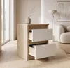 Comodino bianco/Sonoma opaco con 2 cassetti | Comodino in Anteprima dell’immagine prodotto 1