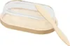 Holz-Butterdose Mit Glaseinsatz Butterbehälter Mit Messer Produktbild-Vorschau 2