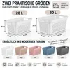 Plastard Wäschekorb 2er Set 30 Liter Beige aus Kunststoff Produktbild-Vorschau 4